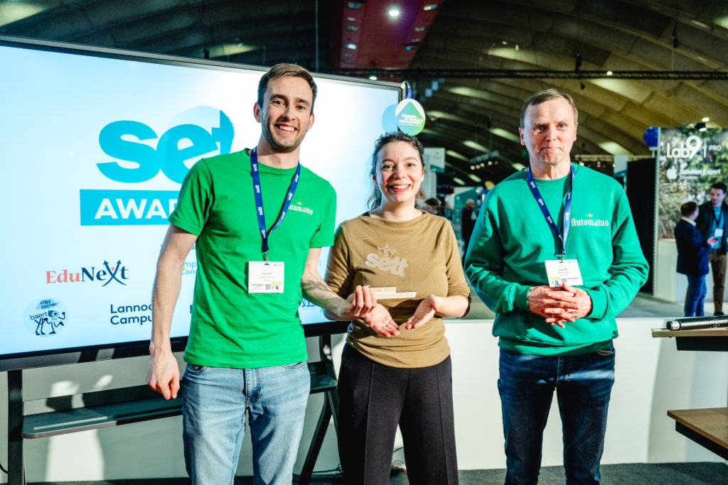 Foto van Seppe en Marc met de EdTech award 2025